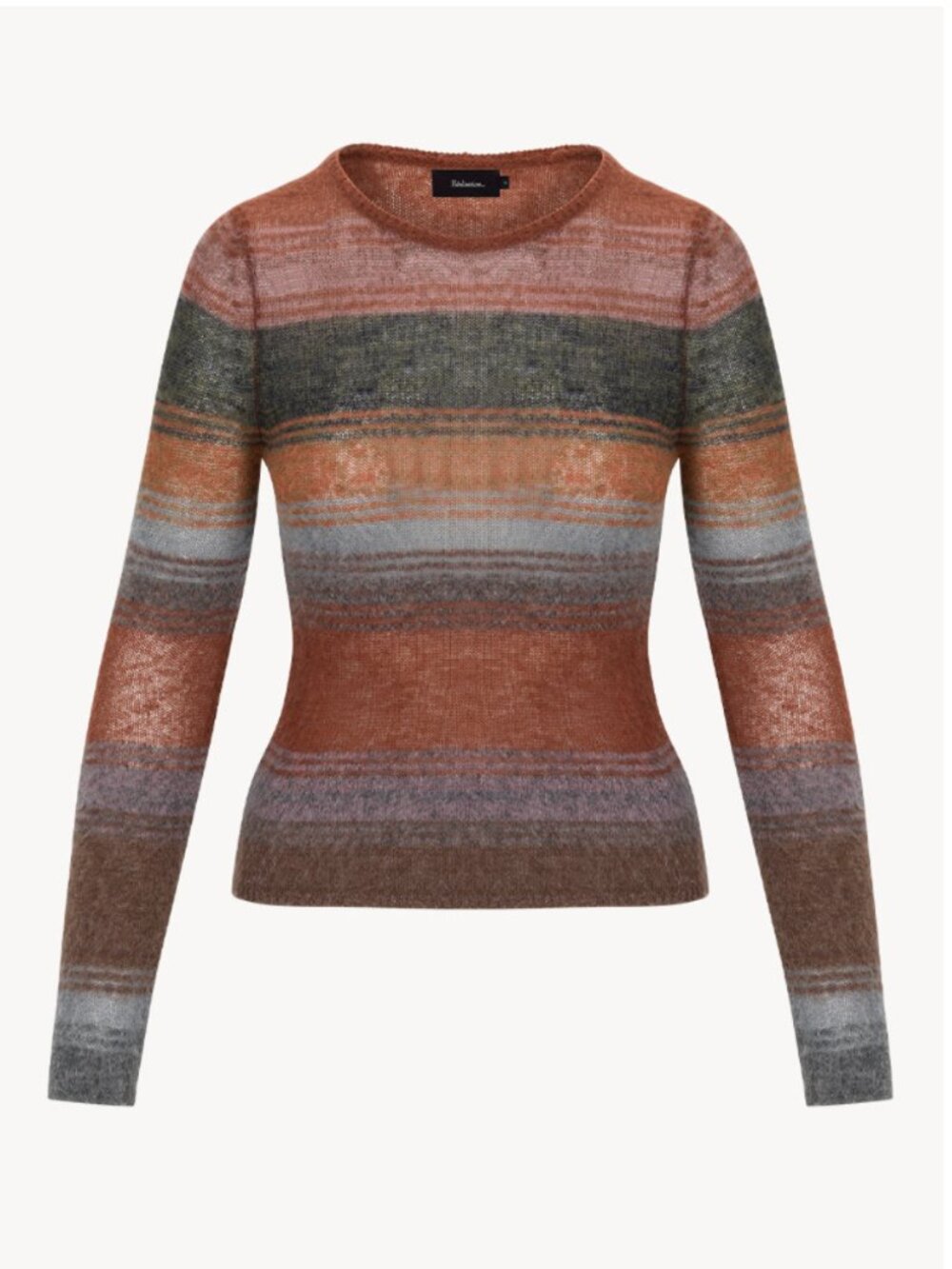 Realisation Par The Moon Top in Dune Stripe Size Small Alpaca Blend